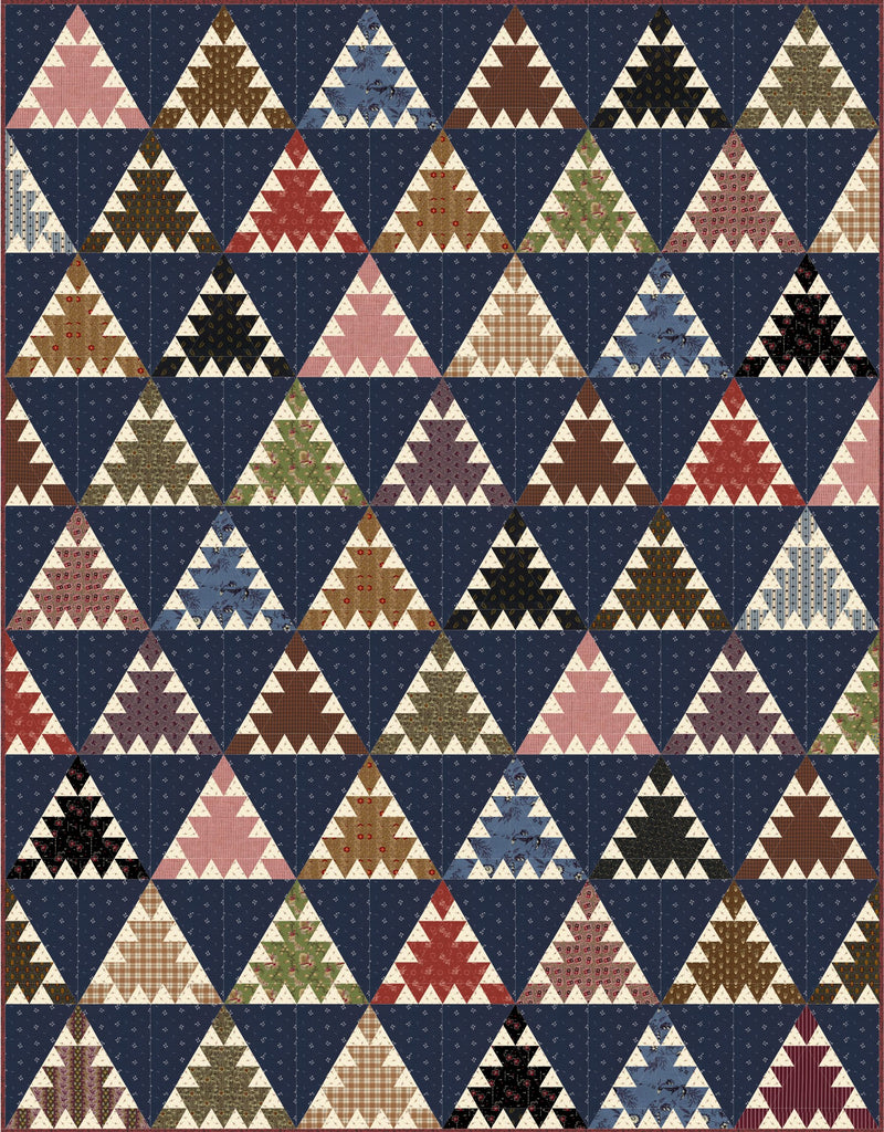 STRIPED 60 DEGREE TRIANGLES QUILT – 3 Dudes Quilting Designs